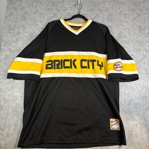 Brick City Throwback Jersey Mens XL Black Yellow Streetball Polyester Streetware